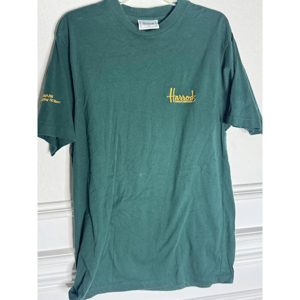 Harrods Vintage Tshirt Mens M Knightsbridge Embroidered Pullover Crewneck